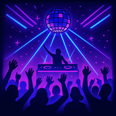 Pista de dança agitada